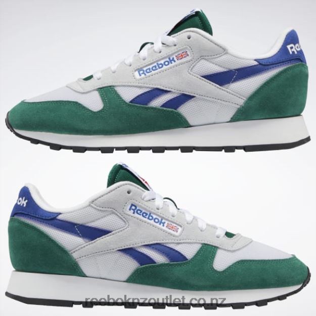 Dark Green/Ftwr White/Classic Cobalt 2B462631 Classic Leather Make It Yours Shoes Reebok