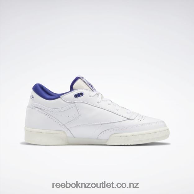 Ftwr White/Chalk/Bold Purple 2B4626546 Club C Mid II Vintage Shoes Reebok