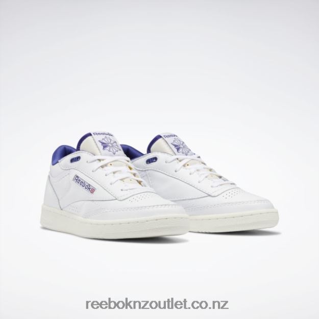 Ftwr White/Chalk/Bold Purple 2B4626546 Club C Mid II Vintage Shoes Reebok