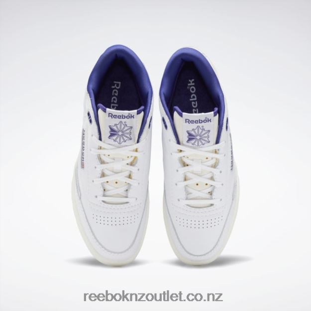 Ftwr White/Chalk/Bold Purple 2B4626546 Club C Mid II Vintage Shoes Reebok
