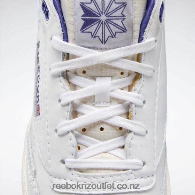 Ftwr White/Chalk/Bold Purple 2B4626546 Club C Mid II Vintage Shoes Reebok