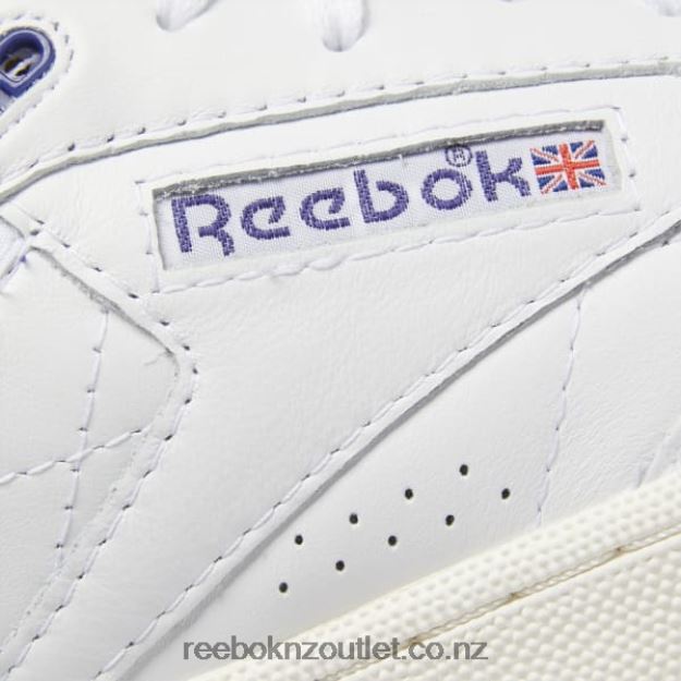 Ftwr White/Chalk/Bold Purple 2B4626546 Club C Mid II Vintage Shoes Reebok