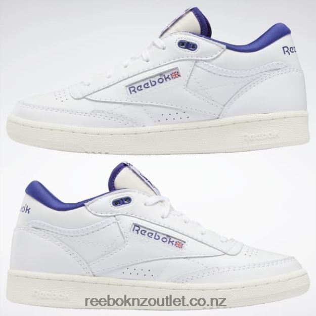 Ftwr White/Chalk/Bold Purple 2B4626546 Club C Mid II Vintage Shoes Reebok