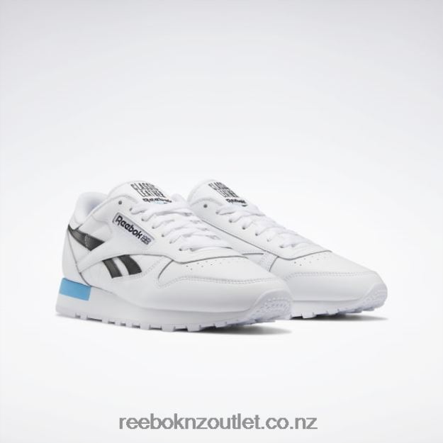 Ftwr White/Core Black/Radiant Aqua 2B4626684 Classic Leather Shoes Reebok