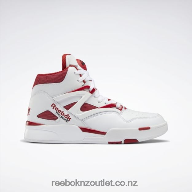 Ftwr White/Flash Red/Core Black 2B462633 Pump Omni Zone II Shoes Reebok