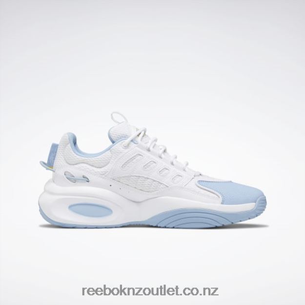 Ftwr White/Fluid Blue/Toxic Yellow 2B462662 Solution Mid Basketball Shoes Reebok
