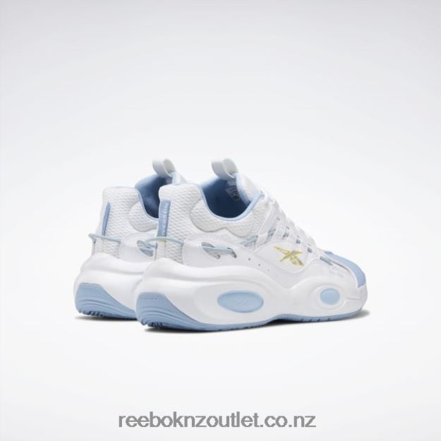 Ftwr White/Fluid Blue/Toxic Yellow 2B462662 Solution Mid Basketball Shoes Reebok