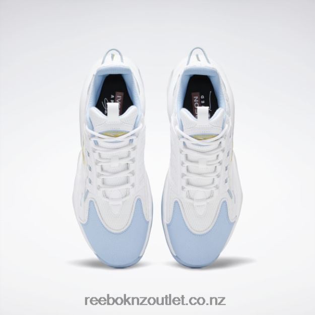 Ftwr White/Fluid Blue/Toxic Yellow 2B462662 Solution Mid Basketball Shoes Reebok