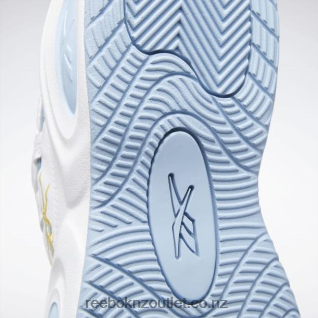 Ftwr White/Fluid Blue/Toxic Yellow 2B462662 Solution Mid Basketball Shoes Reebok