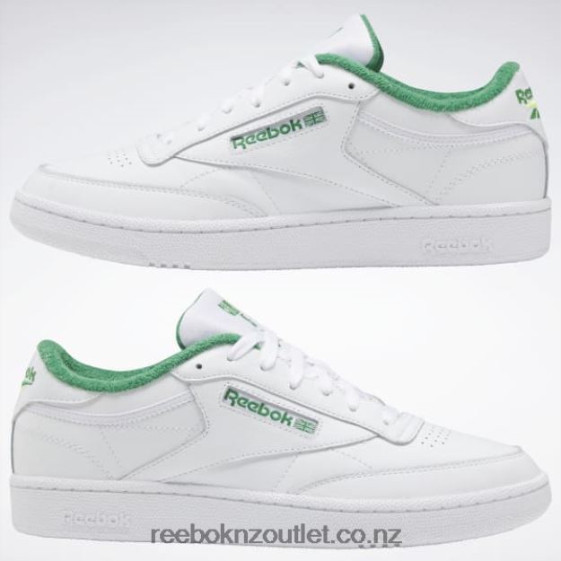 Ftwr White/Glen Green/Solar Acid Yellow 2B4626784 Club C 85 Shoes Reebok