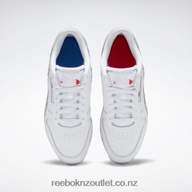 Ftwr White/Vector Blue 2B4626224 Classic Leather Make It Yours Shoes Reebok