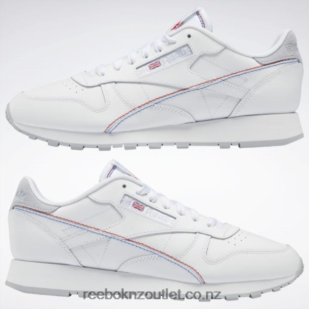 Ftwr White/Vector Blue 2B4626224 Classic Leather Make It Yours Shoes Reebok