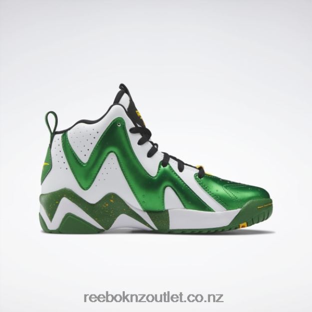 Glen Green/Ftwr White/Core Black 2B4626149 Hurrikaze II Basketball Shoes Reebok