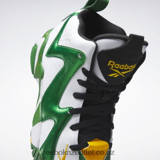 Glen Green/Ftwr White/Core Black 2B4626149 Hurrikaze II Basketball Shoes Reebok