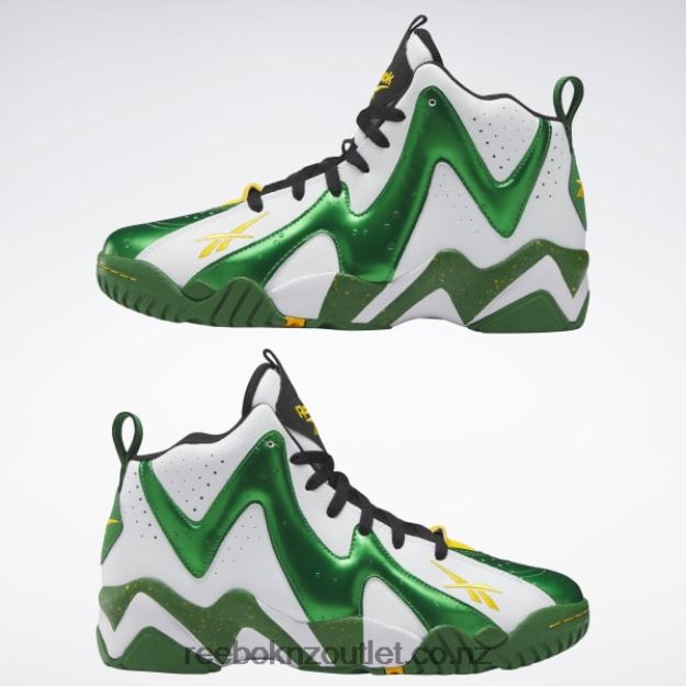 Glen Green/Ftwr White/Core Black 2B4626149 Hurrikaze II Basketball Shoes Reebok