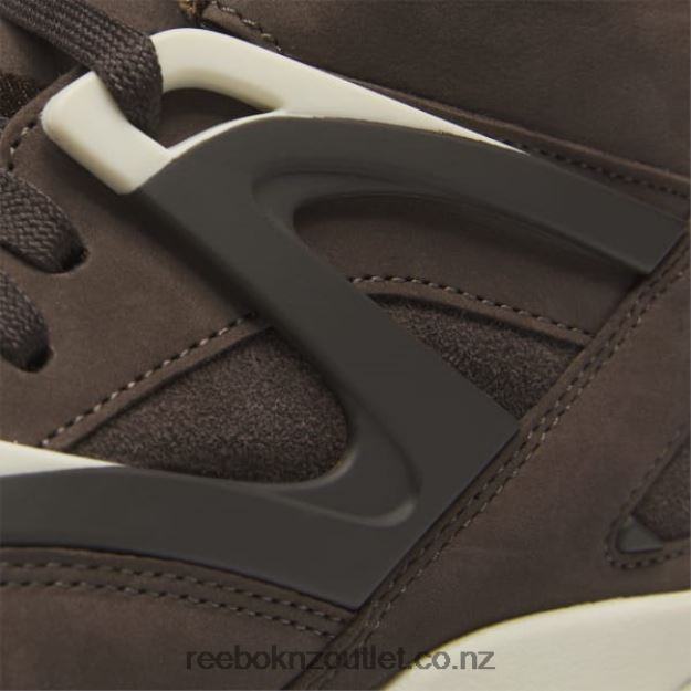 Grizzly Brown/Dark Brown/Crimson Mist 2B462675 Pump Omni Zone II Basketball Shoes Reebok