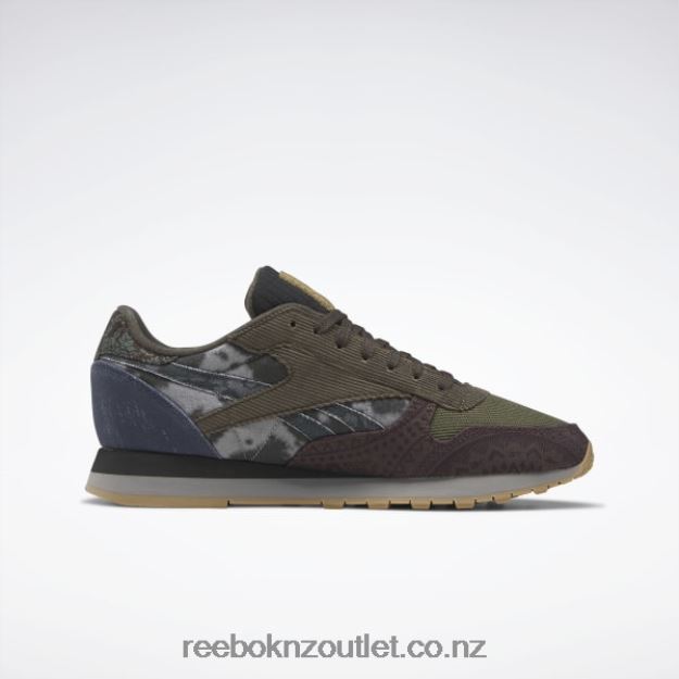 Grout F23/Lush Earth/Smoky Indigo 2B4626643 Classic Leather Shoes Reebok