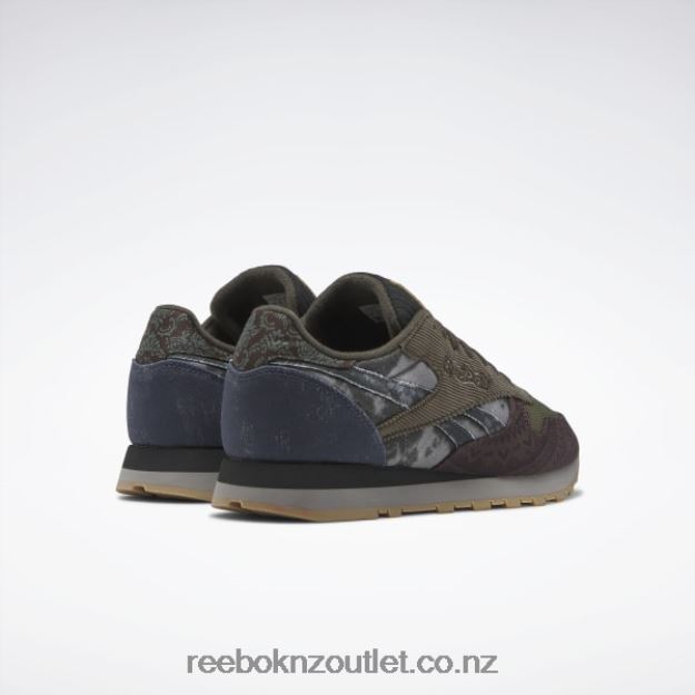 Grout F23/Lush Earth/Smoky Indigo 2B4626643 Classic Leather Shoes Reebok