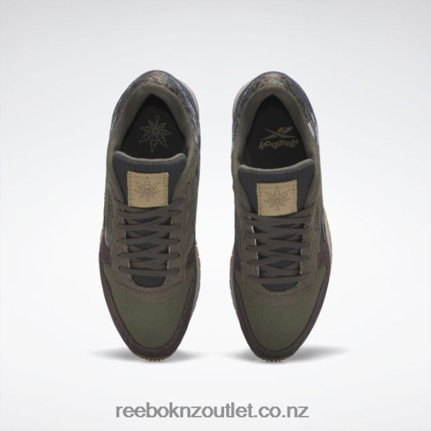 Grout F23/Lush Earth/Smoky Indigo 2B4626643 Classic Leather Shoes Reebok