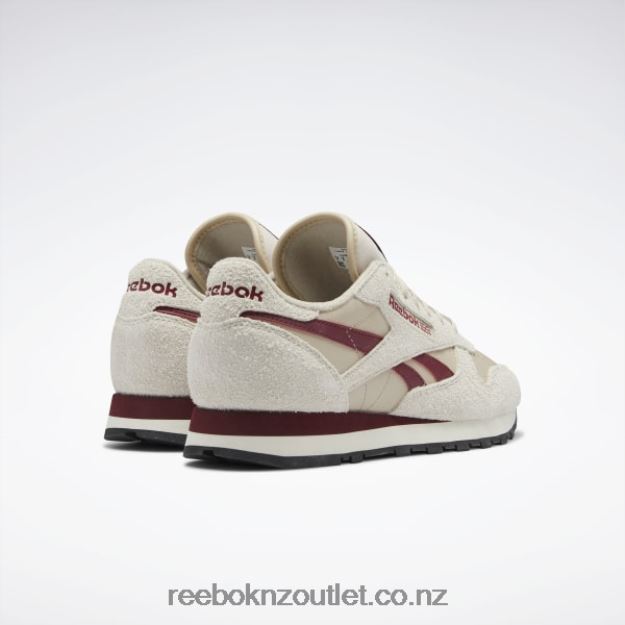 Modern Beige/Alabaster/Classic Burgundy 2B462658 Classic Leather Shoes Reebok