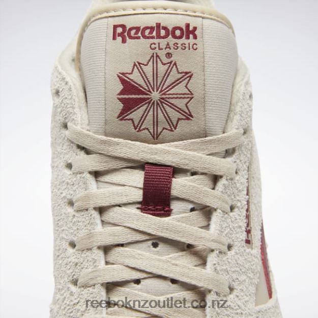 Modern Beige/Alabaster/Classic Burgundy 2B462658 Classic Leather Shoes Reebok