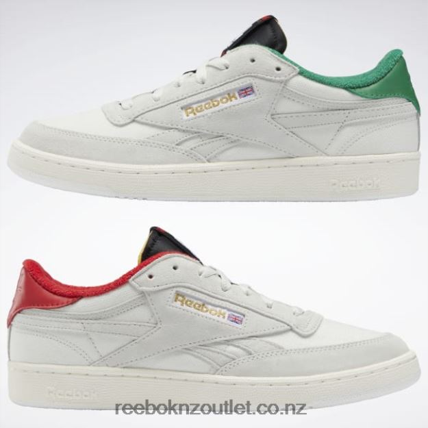 Pure Grey 1/Black/Glen Green 2B4626354 Club C Revenge Shoes Reebok