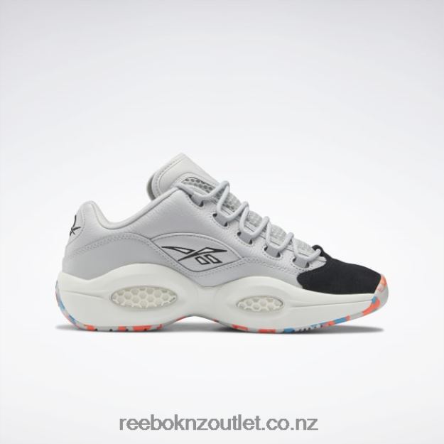 Pure Grey 2/Chalk/Core Black 2B462636 Question Low Basketball Shoes Reebok