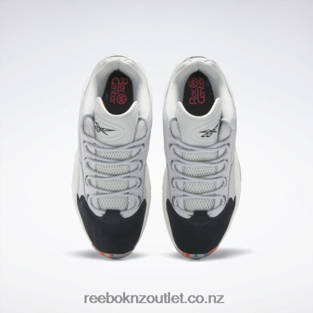 Pure Grey 2/Chalk/Core Black 2B462636 Question Low Basketball Shoes Reebok
