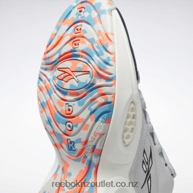 Pure Grey 2/Chalk/Core Black 2B462636 Question Low Basketball Shoes Reebok