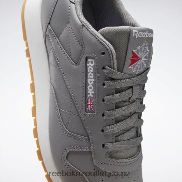 Pure Grey 5/Ftwr White/Reebok Rubber Gum-03 2B4626148 Classic Leather Shoes Reebok