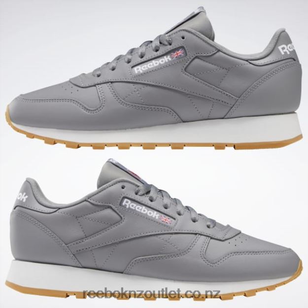 Pure Grey 5/Ftwr White/Reebok Rubber Gum-03 2B4626148 Classic Leather Shoes Reebok