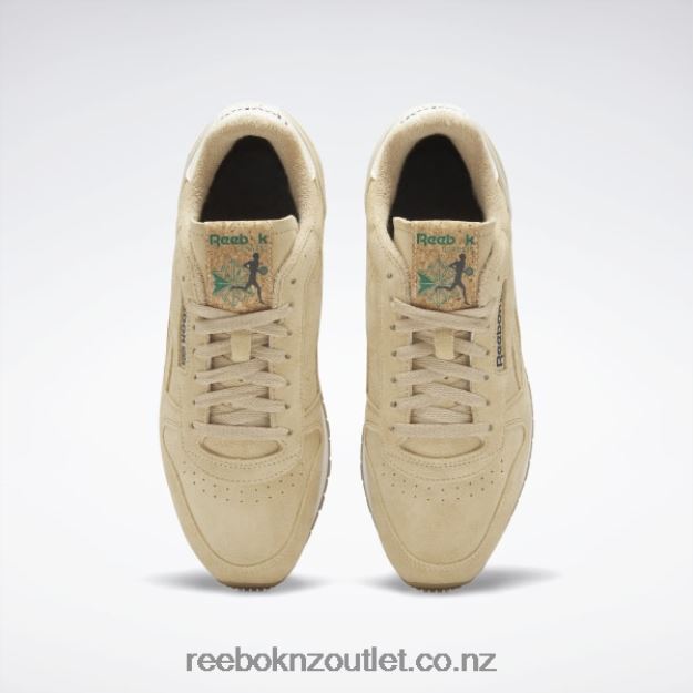 Sahara/Glen Green/Reebok Rubber Gum-04 2B4626349 Classic Leather 1983 Vintage Shoes Reebok