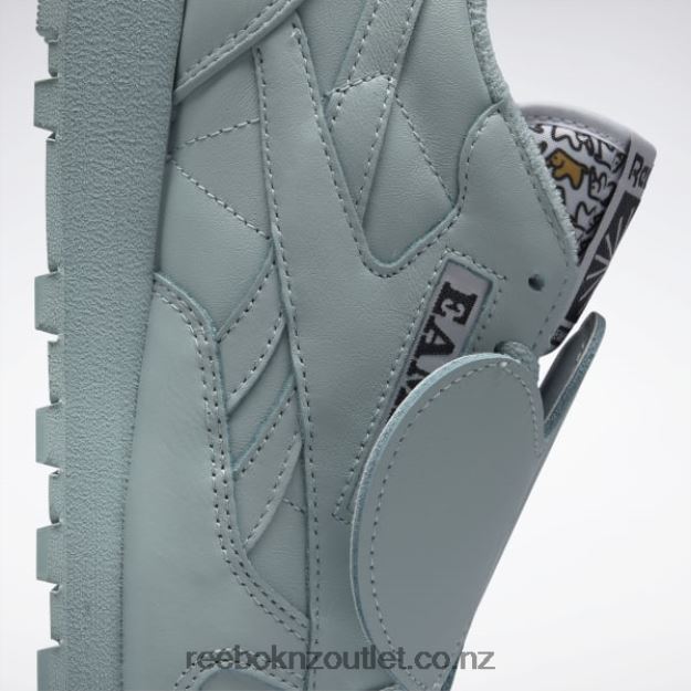 Seaside Grey/Core Black 2B4626548 Eames Classic Leather Shoes Reebok