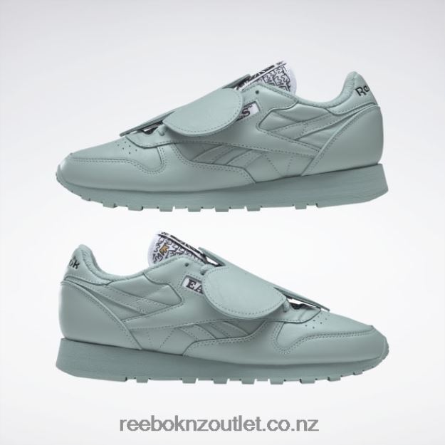 Seaside Grey/Core Black 2B4626548 Eames Classic Leather Shoes Reebok