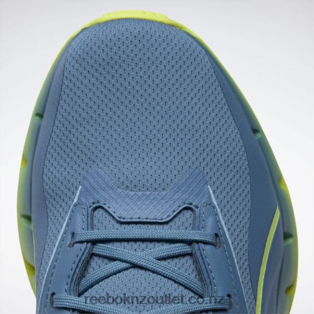 Steely Blue S23-R/Solar Acid Yellow/Vector Navy 2B4626195 Zig Dynamica 4 Shoes Reebok