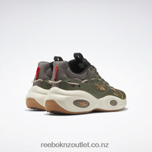 Trek Grey/Hunter Green/Wild Brown 2B4626213 Solution Mid Basketball Shoes Reebok