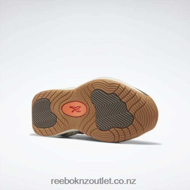 Trek Grey/Hunter Green/Wild Brown 2B4626213 Solution Mid Basketball Shoes Reebok