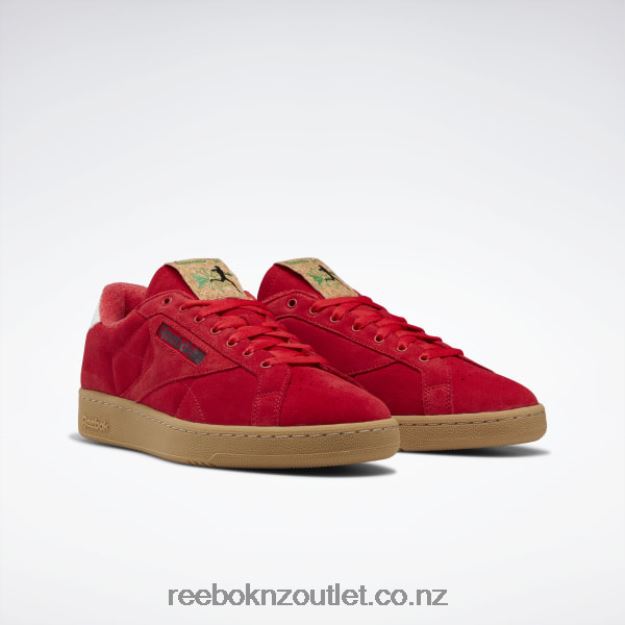 Vector Red/Glen Green/Reebok Rubber Gum-04 2B4626463 Club C 85 Grounds Shoes Reebok