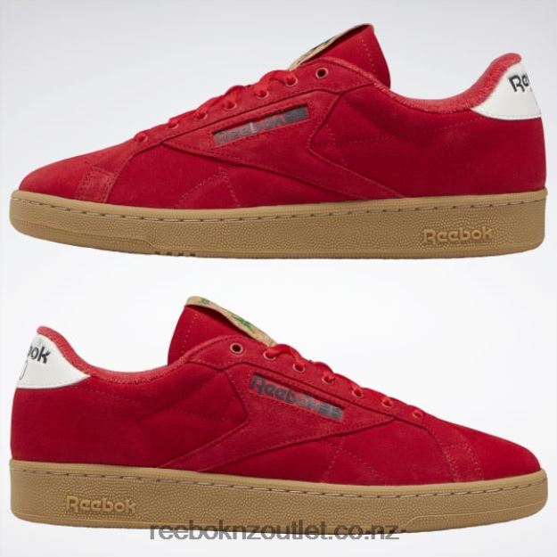 Vector Red/Glen Green/Reebok Rubber Gum-04 2B4626463 Club C 85 Grounds Shoes Reebok