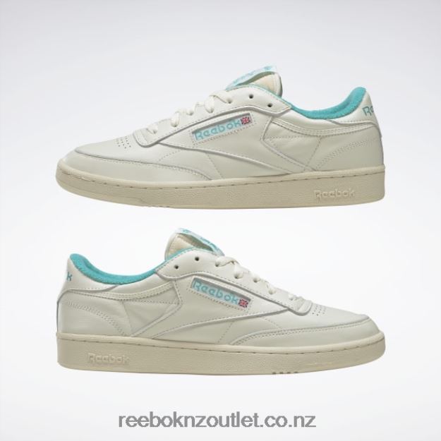 Vintage Chalk S23-R/Paper White/Classic Teal 2B462673 Club C 85 Vintage Shoes Reebok