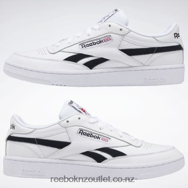 White/Black 2B4626147 Club C Revenge Men\'s Shoes Reebok