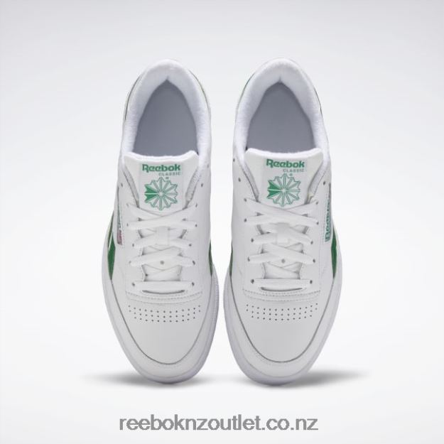 White/Glen Green 2B4626237 Club C Revenge Men\'s Shoes Reebok