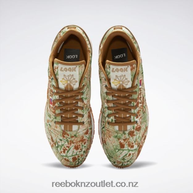 Wild Brown/Bright Ochre/Pale Yellow 2B462672 Classic Leather LQQK Shoes Reebok