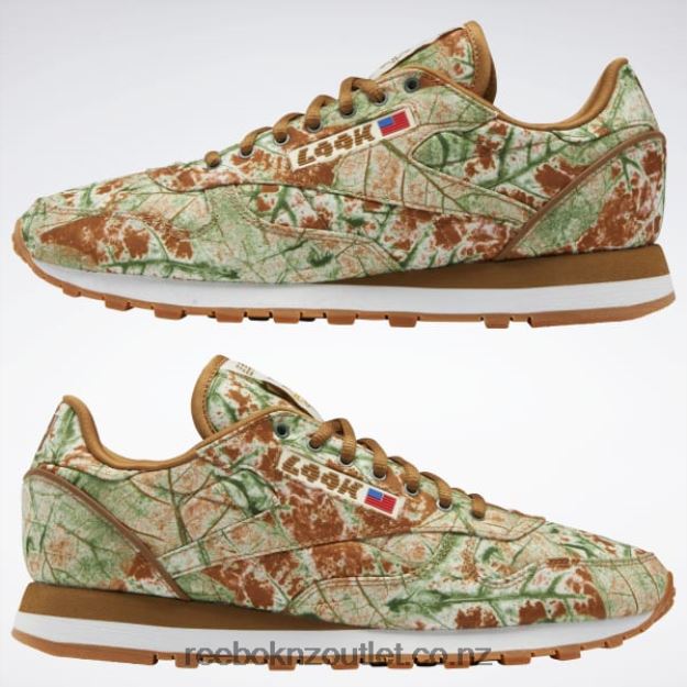 Wild Brown/Bright Ochre/Pale Yellow 2B462672 Classic Leather LQQK Shoes Reebok