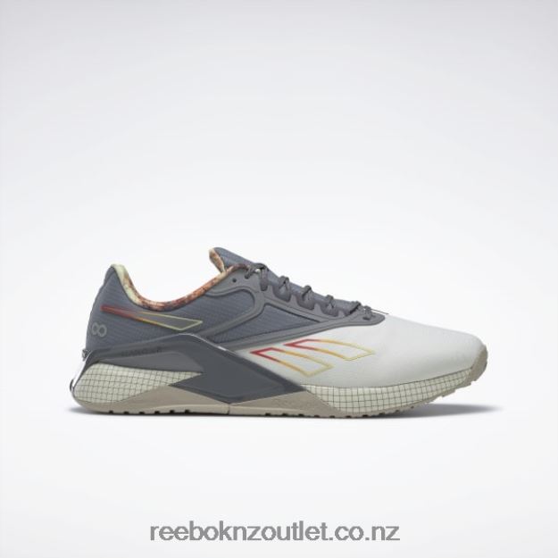 Alabaster/Foggy Grey/Parchment 2B462654 Street Fighter Nano X2 Shoes Reebok