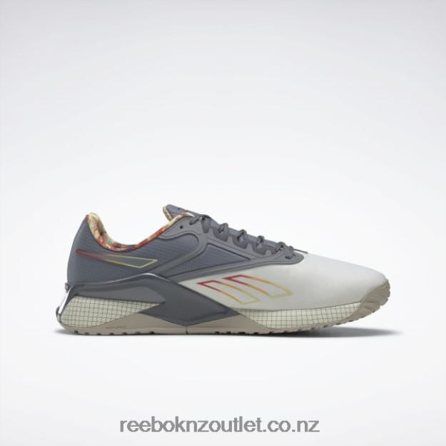 Alabaster/Foggy Grey/Parchment 2B462654 Street Fighter Nano X2 Shoes Reebok