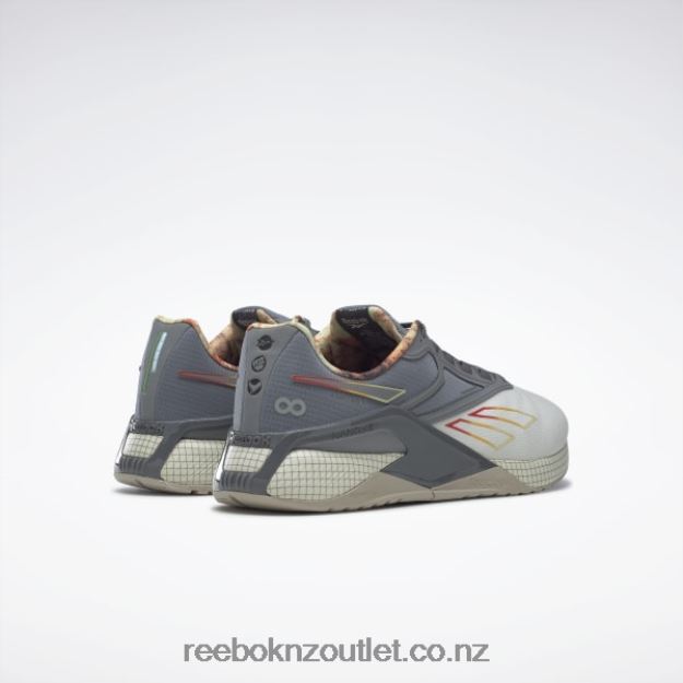 Alabaster/Foggy Grey/Parchment 2B462654 Street Fighter Nano X2 Shoes Reebok