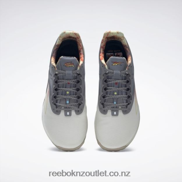 Alabaster/Foggy Grey/Parchment 2B462654 Street Fighter Nano X2 Shoes Reebok