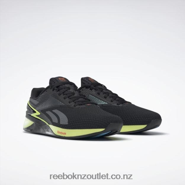 Core Black/Energy Glow/Smash Orange S23-R 2B462635 Nano X3 Shoes Reebok