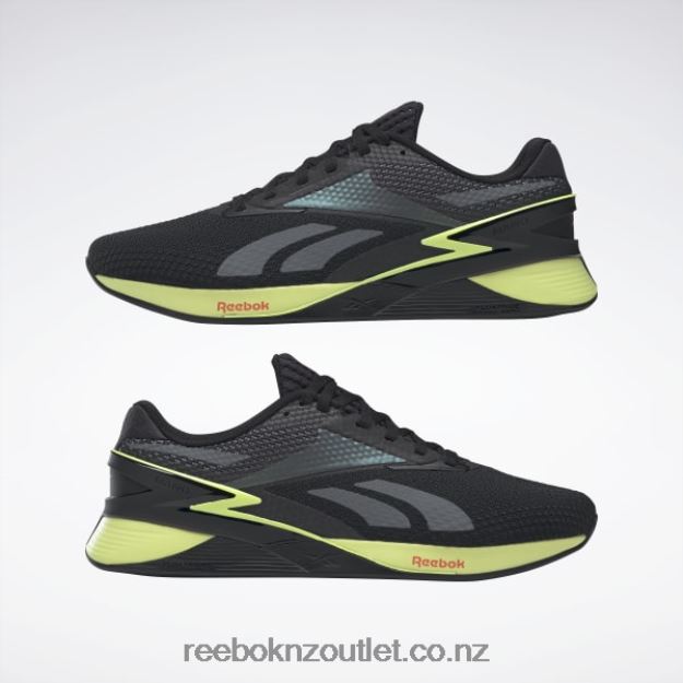 Core Black/Energy Glow/Smash Orange S23-R 2B462635 Nano X3 Shoes Reebok
